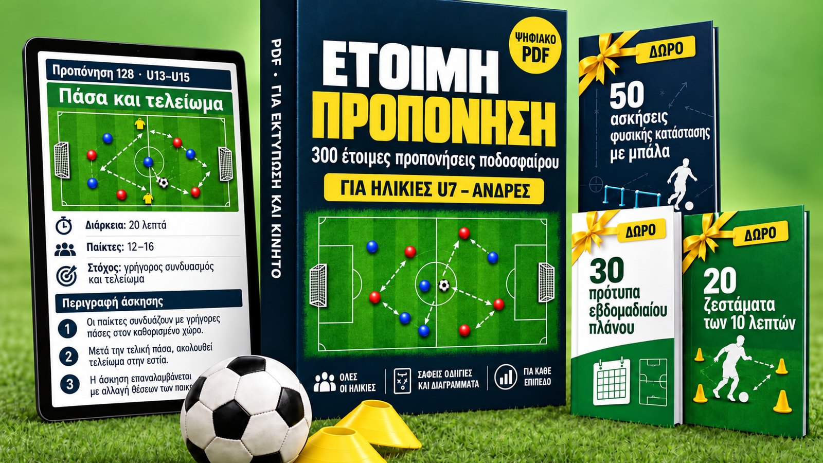 Έτοιμη Προπόνηση – ψηφιακό PDF με 300 προπονήσεις και 3 δώρα